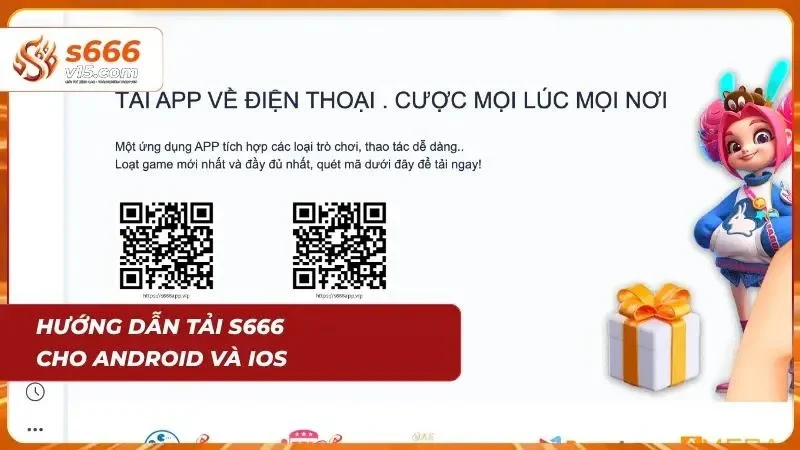 Tải App S666 – Trải Nghiệm Cá Cược Mượt Mà Trên Di Động 2026 5 Minh họa tải app s666 trên điện thoại Android và iPhone